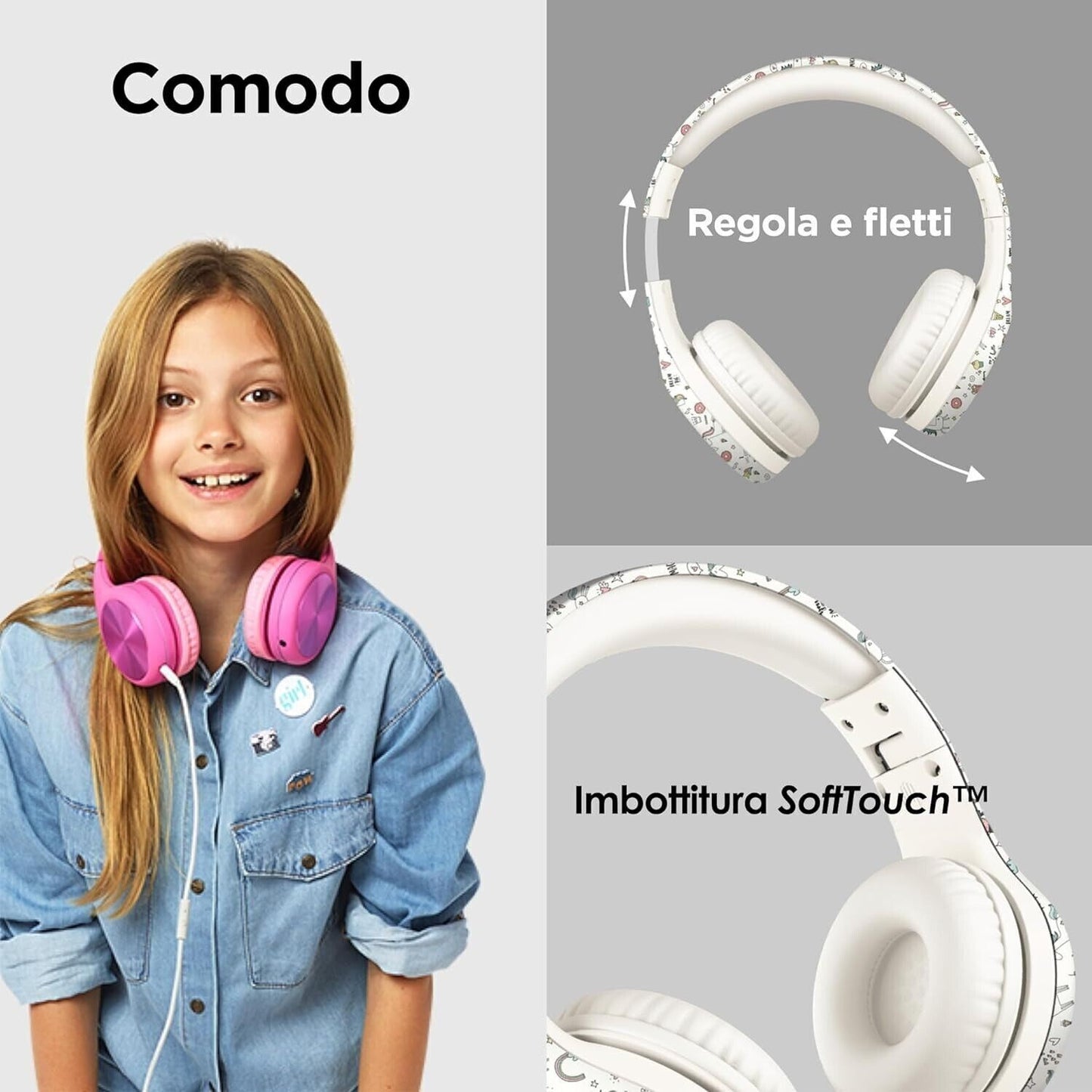 Lilgadgets Connect+Pro Cuffie per ragazze per la scuola - Progettate pensando