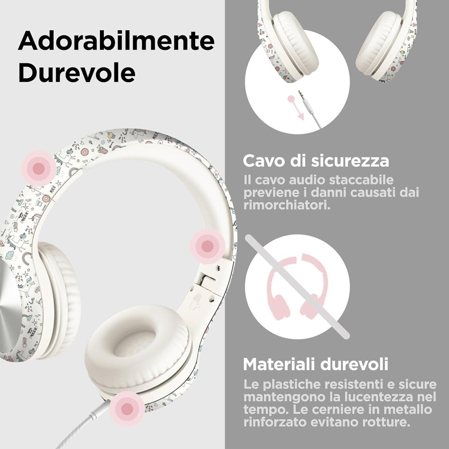 Lilgadgets Connect+Pro Cuffie per ragazze per la scuola - Progettate pensando
