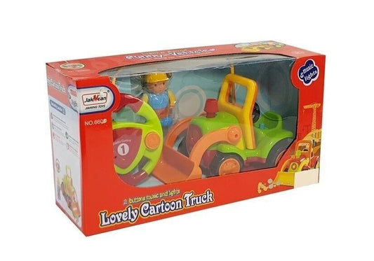 JAKMEAN Trattore giocattolo Lovely Cartoon Truck, Escavatore telecomandato