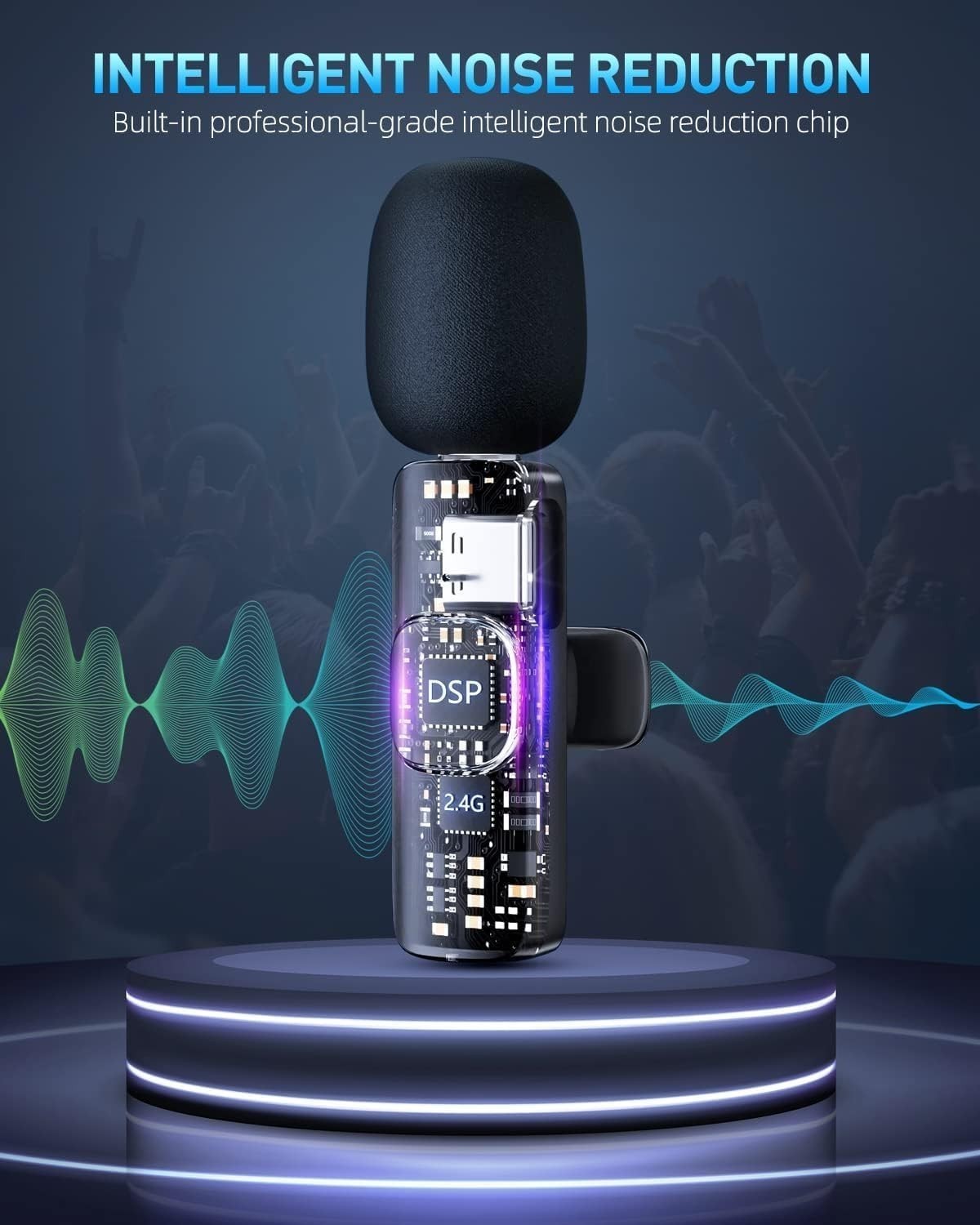 Microfono Lavalier professionale wireless K9 per iPhone iPad Microfono di regist