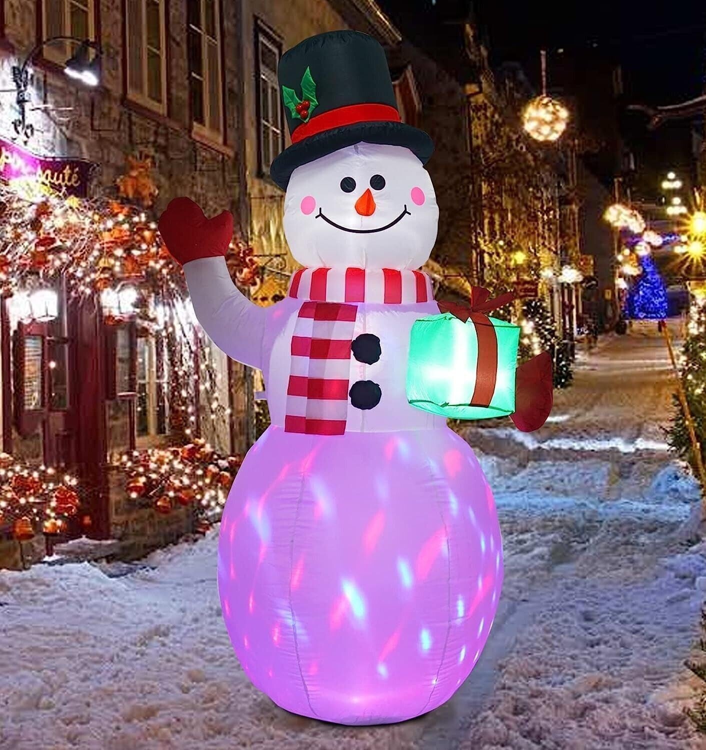 Pupazzo di Neve Gonfiabile 1,8 metri Decorazione natalizia - Natale