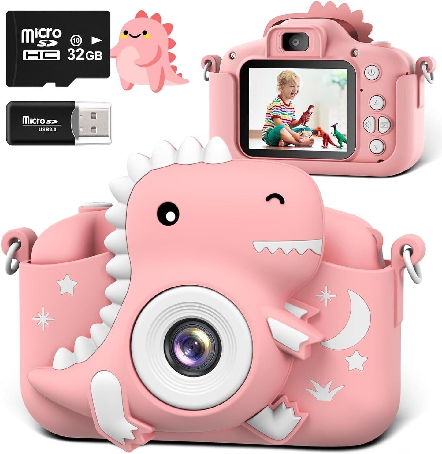 Macchina Fotografica Bambini, 2.0 Pollici Schermo 1080P Mini Ricaricabile