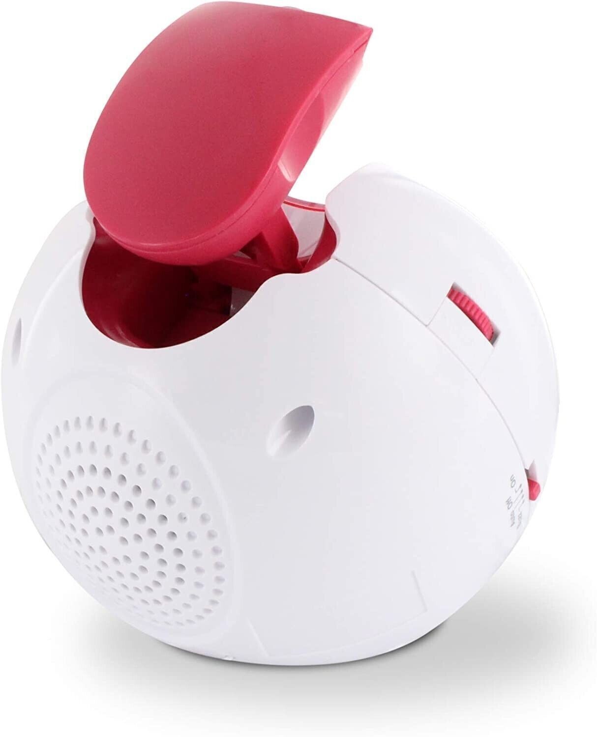 Metronic MP3 USB proiezione radiosveglia per bambini - bianco e rosa
