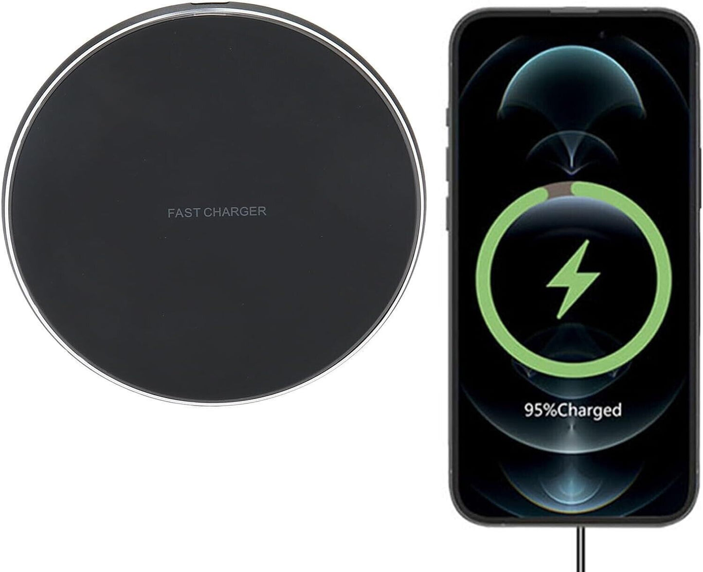 Caricabatterie Wireless Pad di Ricarica Wireless Veloce da 15 W Chip