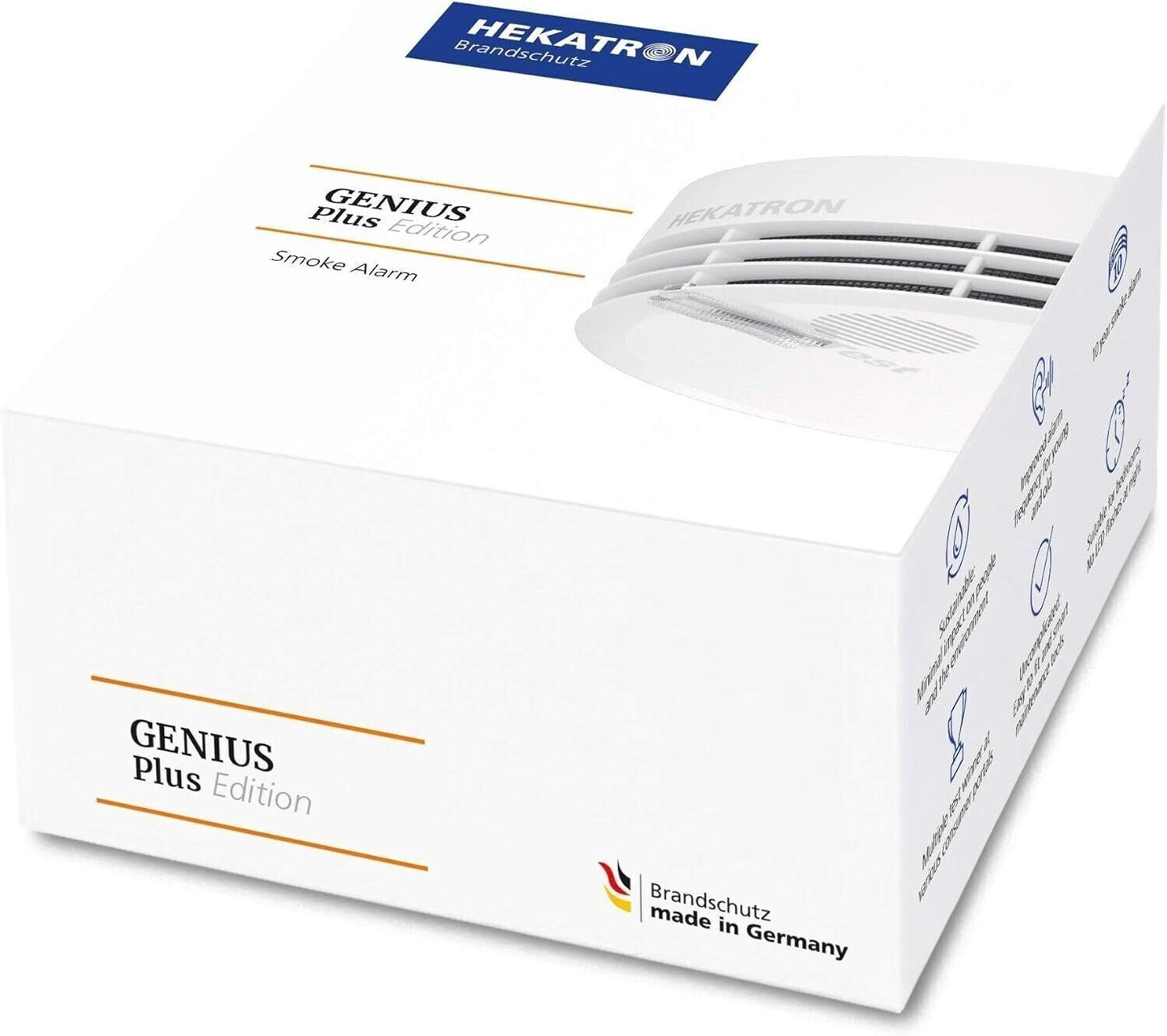 Hekatron Genius Plus Edition - Rilevatore di Fumo con Batterie Integrate
