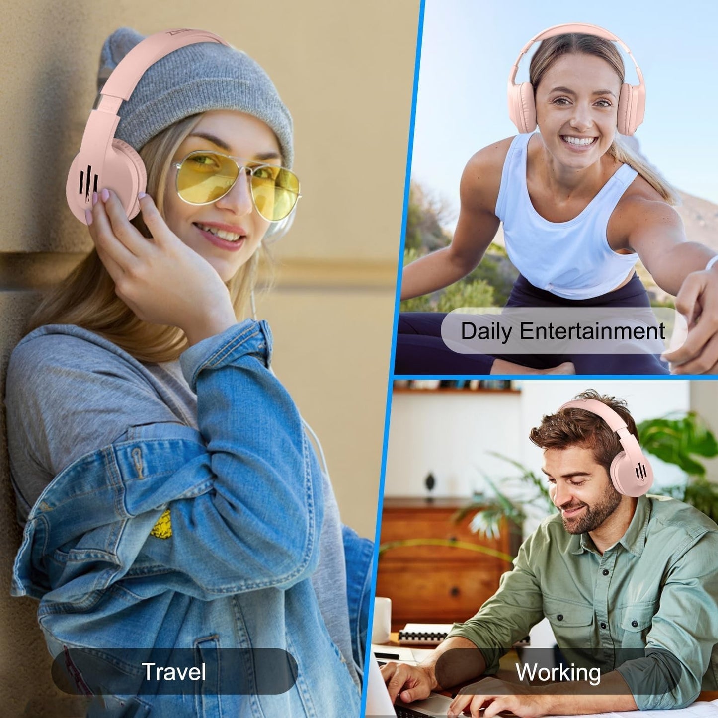 Cuffie Bluetooth ZIHNIC sovraurali wireless 5 modalità di equalizzazione HIFI