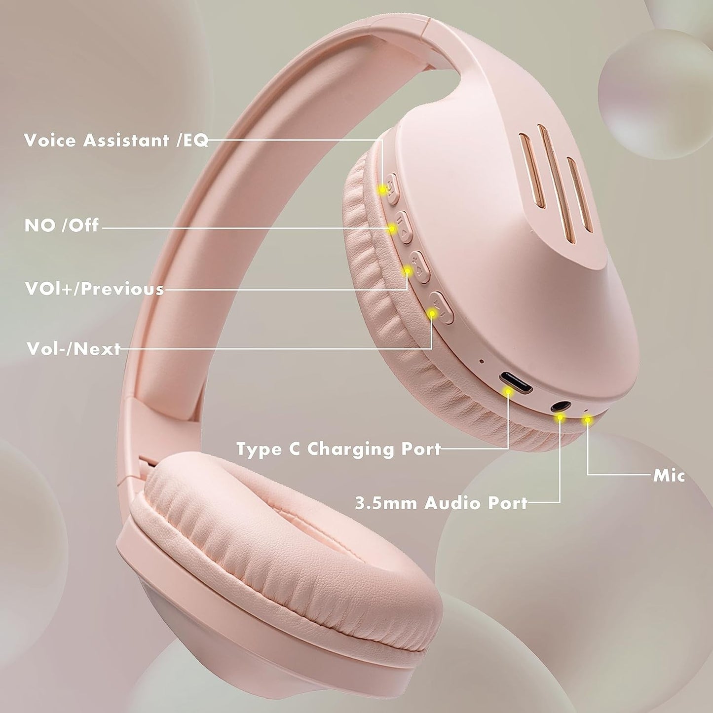 Cuffie Bluetooth ZIHNIC sovraurali wireless 5 modalità di equalizzazione HIFI