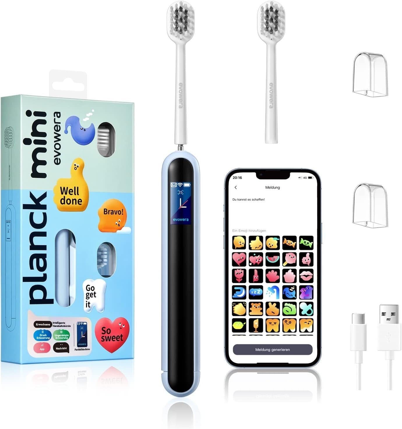 Planck Mini Smart Spaziolino manuale adulto bianco Pulizia delicata intelligente