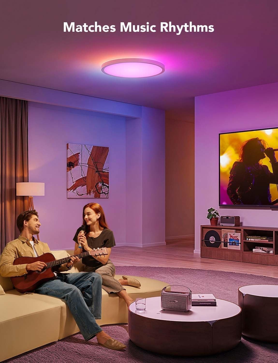 Plafoniera intelligente Govee LED RGBIC a filo 2400LM 12 pollici 2200K-6500K