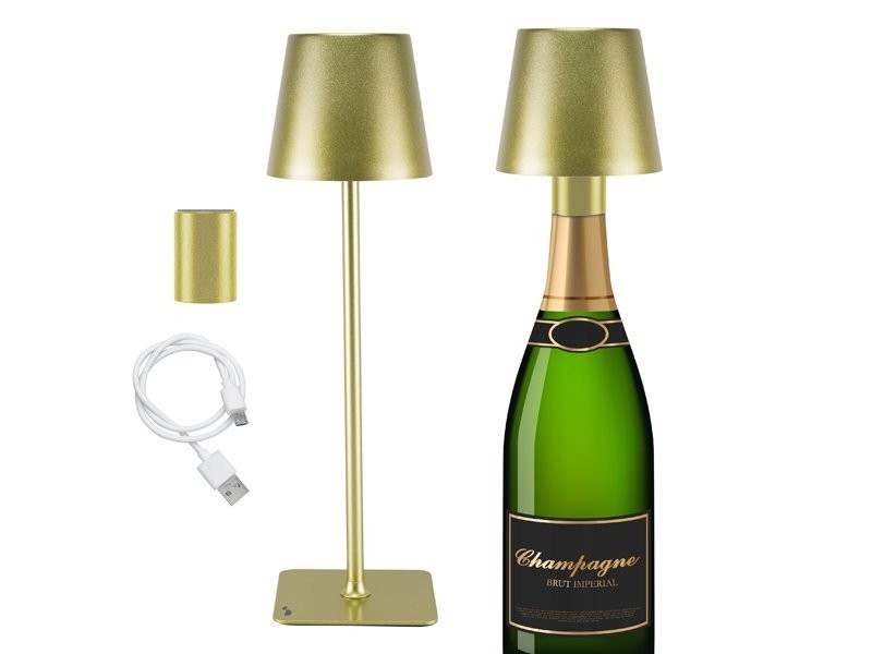 Lampada da Tavolo Senza Fili 2in1 Adattatore per bottiglie incluso Bper