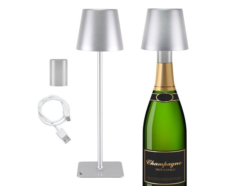 Lampada da Tavolo Senza Fili 2in1 Adattatore per bottiglie incluso Bper