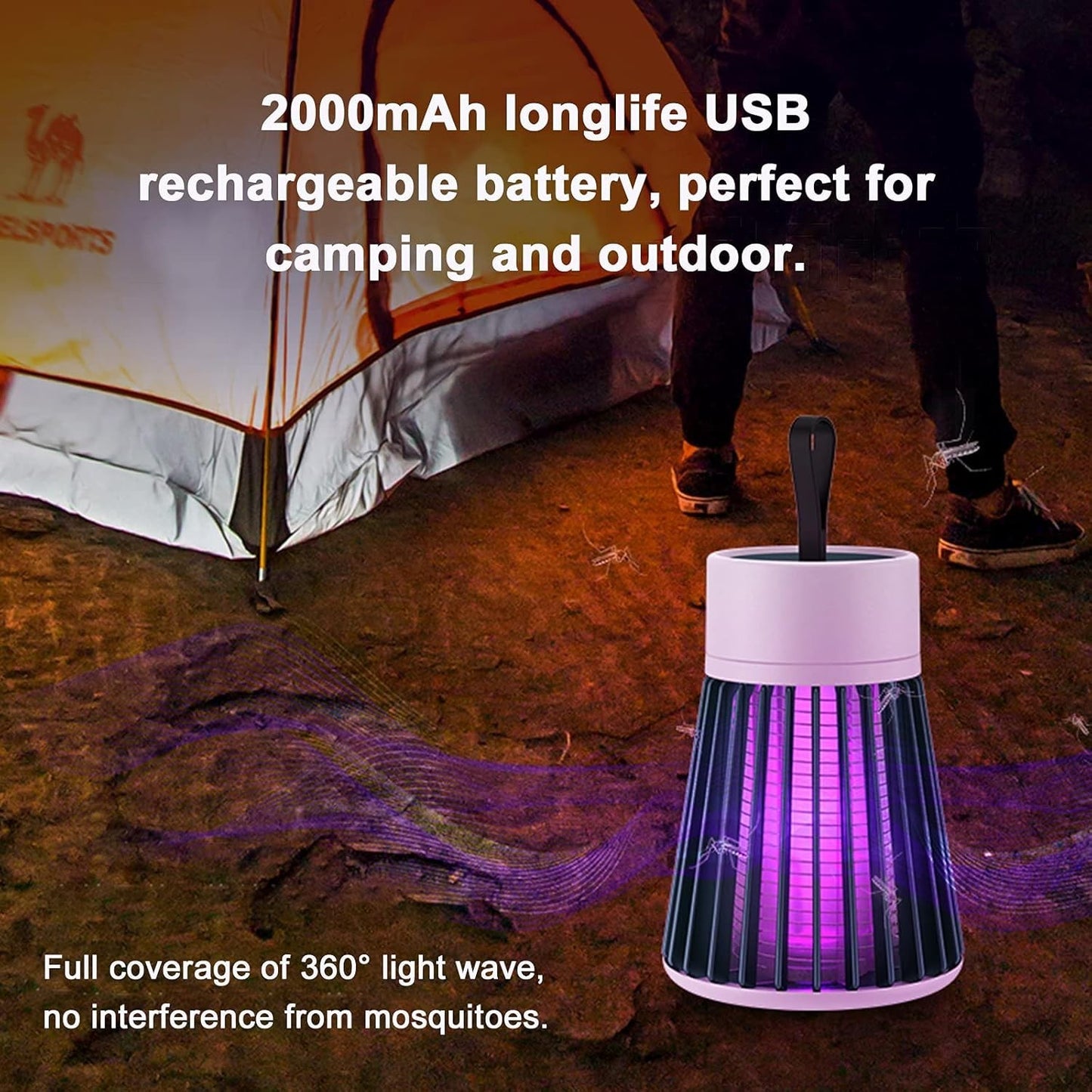 Lampada antizanzare portatile elettronica per uso domestico BG-002 LED-UV 368nm