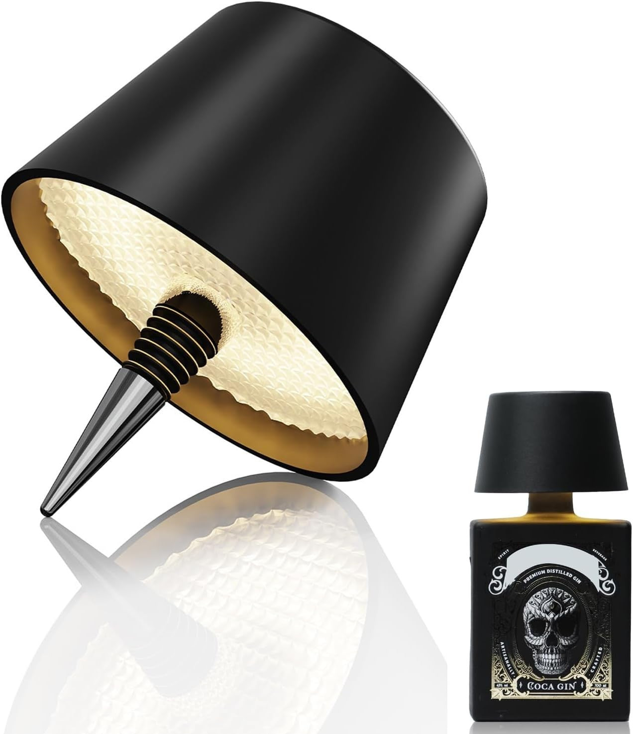 Lampada ricaricabile a forma di bottiglia da tavolo wireless dimmerabile