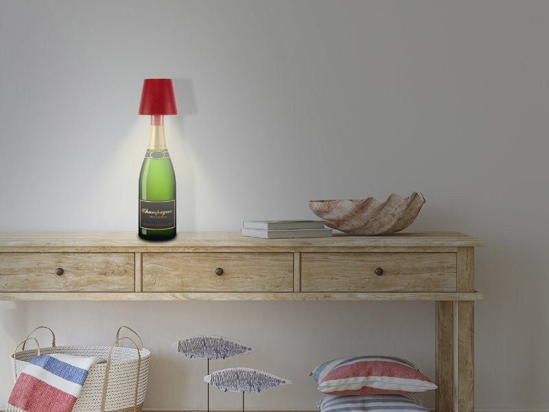 Lampada da Tavolo Senza Fili 2in1 Adattatore per bottiglie incluso Bper