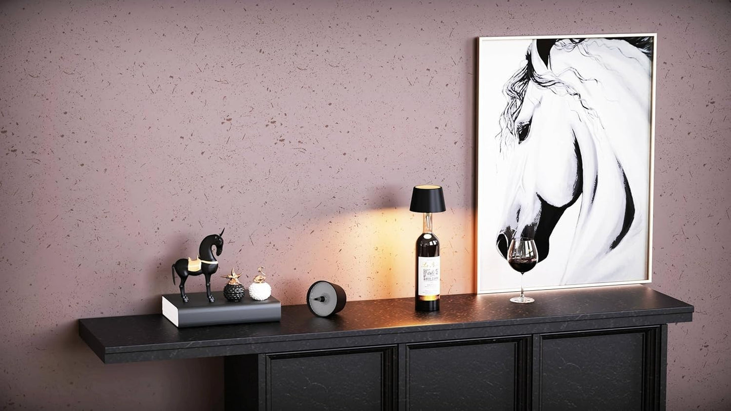 Lampada ricaricabile a forma di bottiglia da tavolo wireless dimmerabile