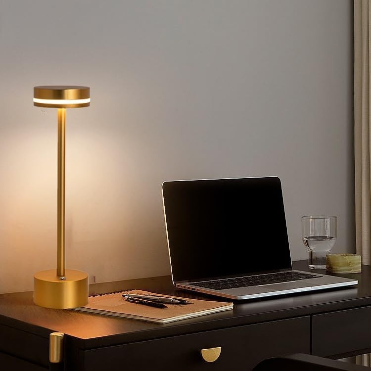 Lampada da tavolo senza fili a  batteria a 3 colori regolabili dimmerabile touch