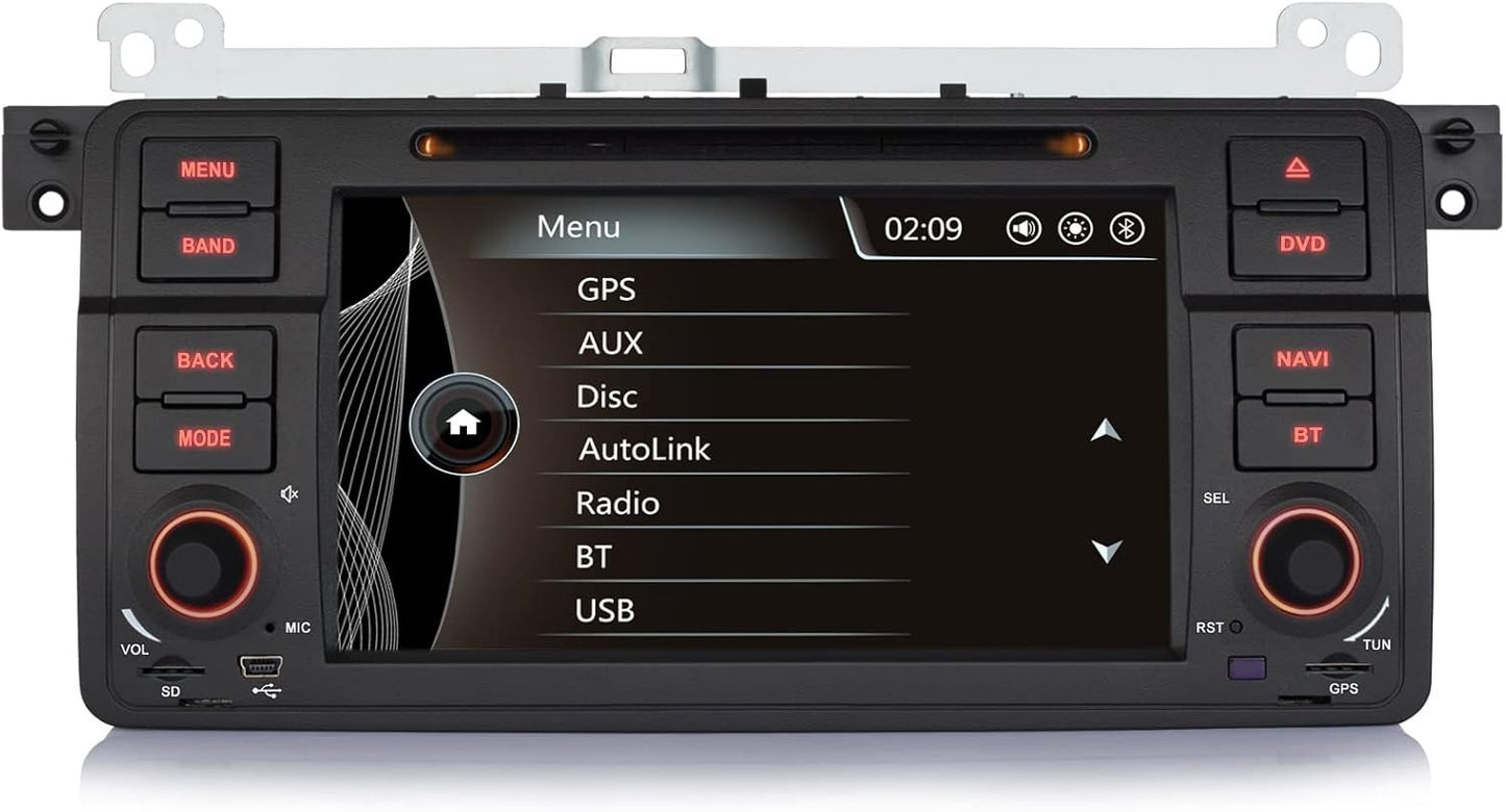 Autoradio iFreGo 7 pollici 1 DIN touch screen per BMW 3 E46 radio Autolink (Q7z)