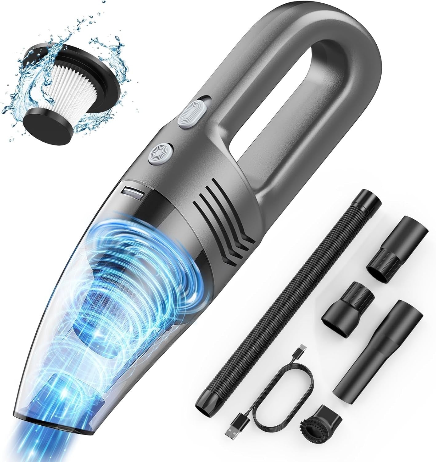 Aspirapolvere portatile Totally Kitchen aspirabriciole per auto da 120 W 9500 PA