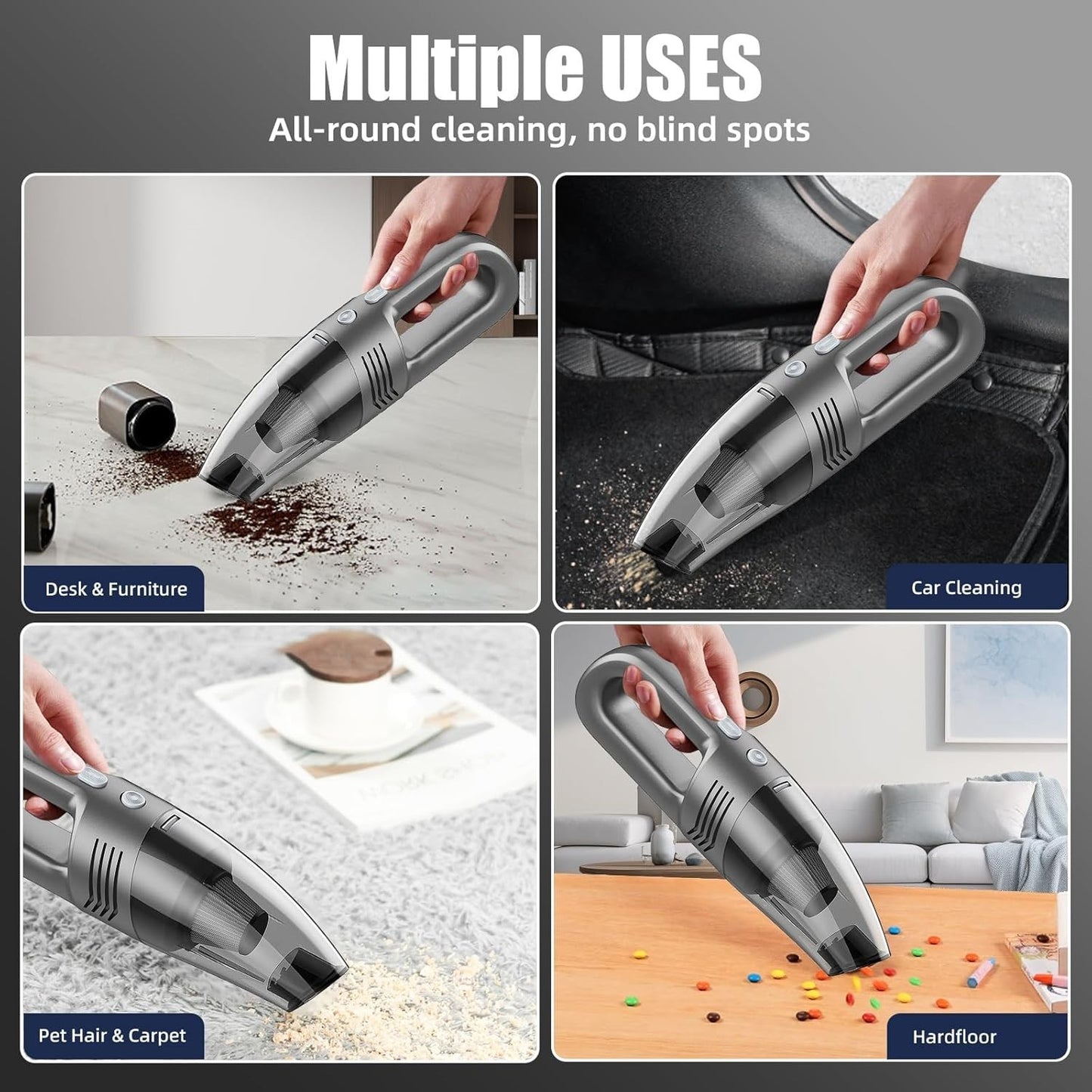 Aspirapolvere portatile Totally Kitchen aspirabriciole per auto da 120 W 9500 PA