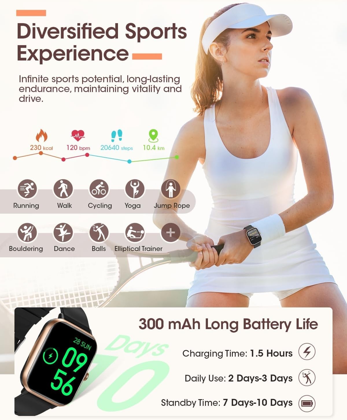 Smartwatch Orologio intelligente RUXINGX monitoraggio sonno frequenza cardiaca