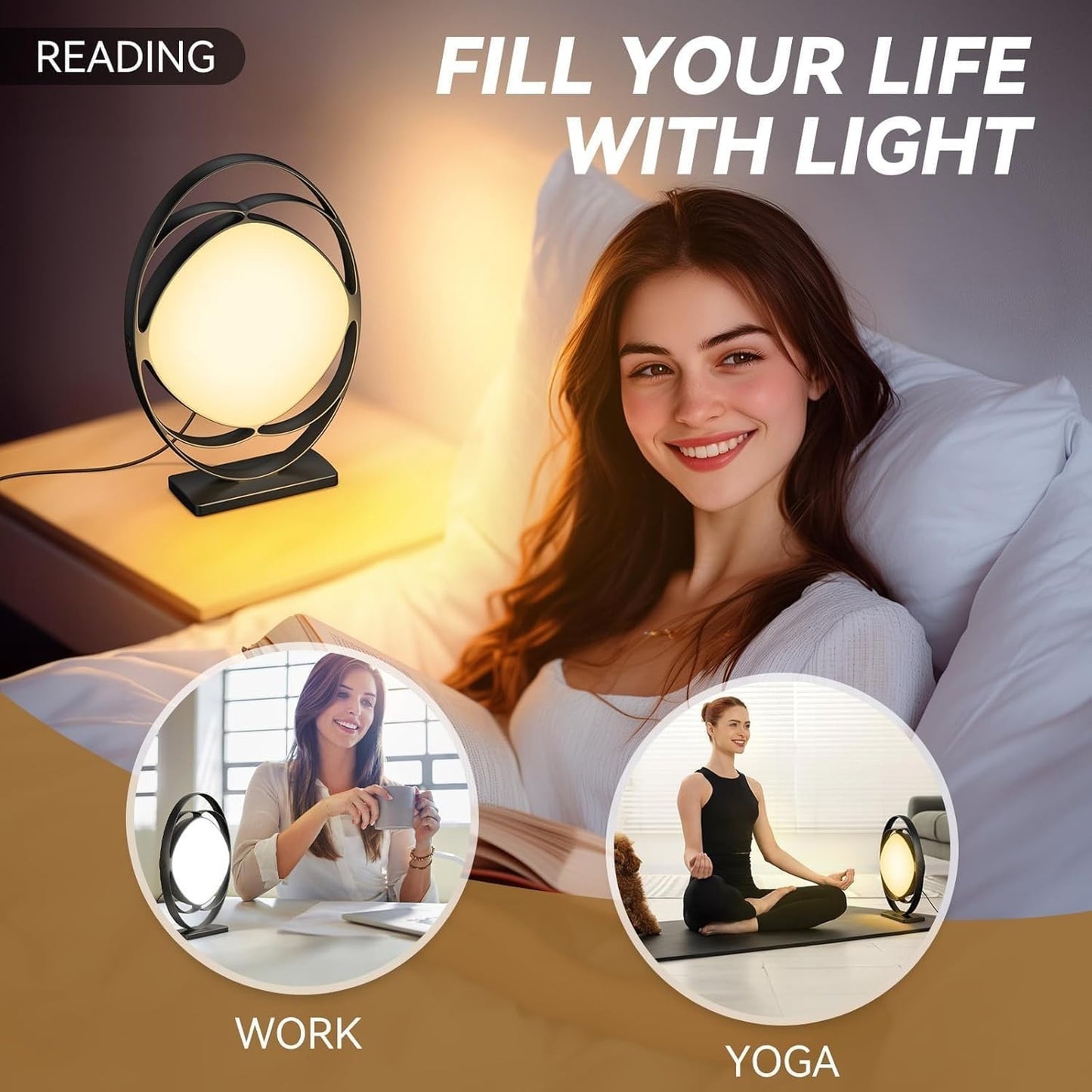 Lampada terapeutica Wopigh da 10000 Lux con luce diurna, senza raggi UV