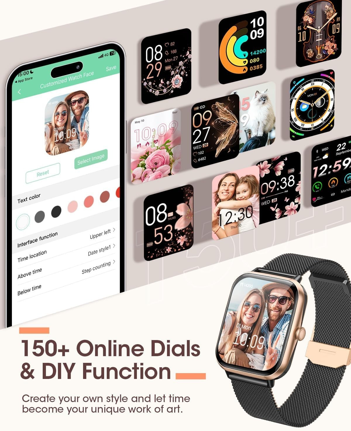 Smartwatch Orologio intelligente RUXINGX monitoraggio sonno frequenza cardiaca