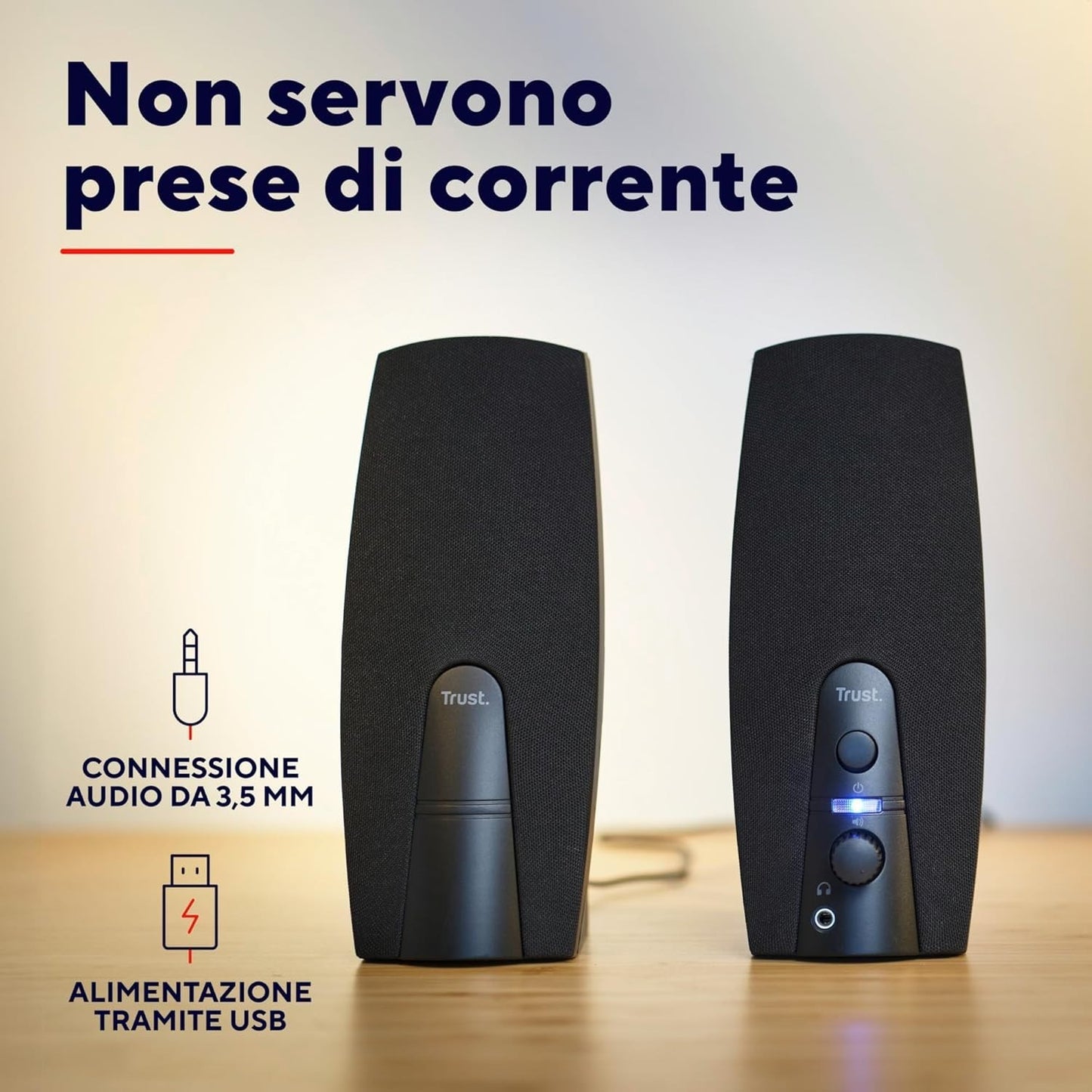 Altoparlanti per PC Trust Almo set di altoparlanti stereo USB 2.0  10 W jack A