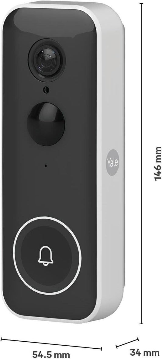 Yale Smart Video Doorbell 1080p WiFi Batteria Audio 2 Vie Visione Notturna IP65