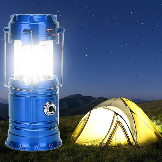 Lanterna LED Campeggio – portatile Lanterna ricaricabile USB solare ultra lumino