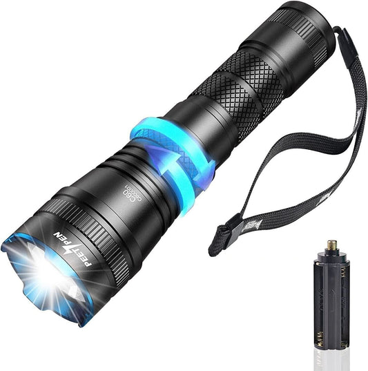 C60 Torcia super luminosa zoomabile, Torcia a LED IPX6 Impermeabile