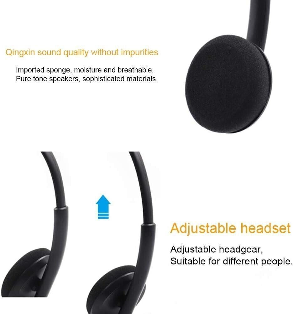 Cuffie USB in PVC con cancellazione del rumore con microfono Ufficio Call