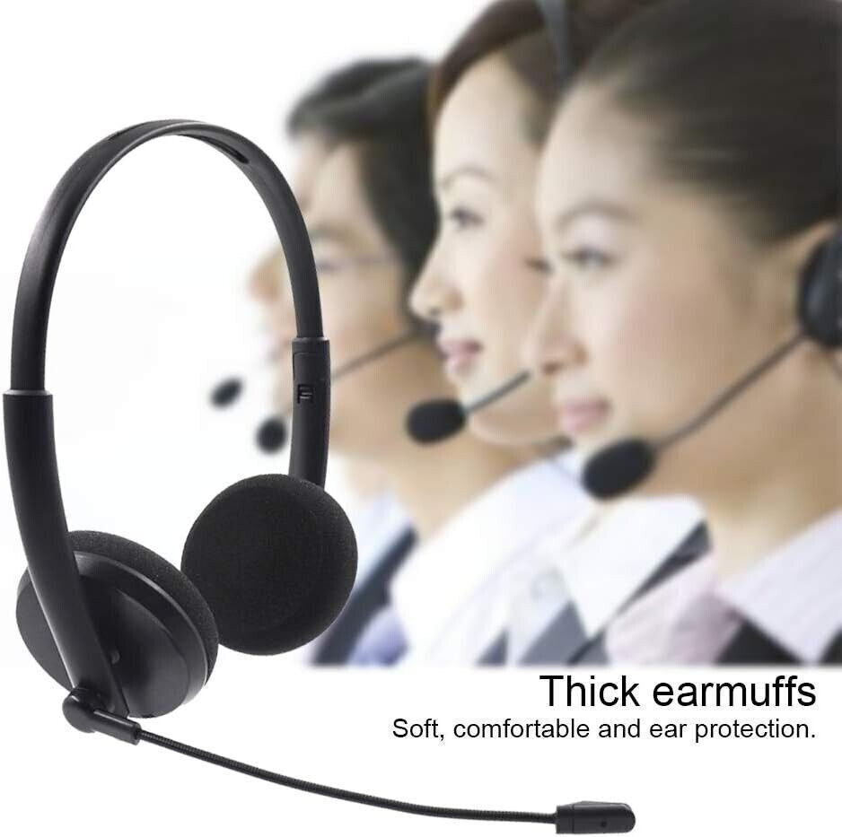 Cuffie USB in PVC con cancellazione del rumore con microfono Ufficio Call