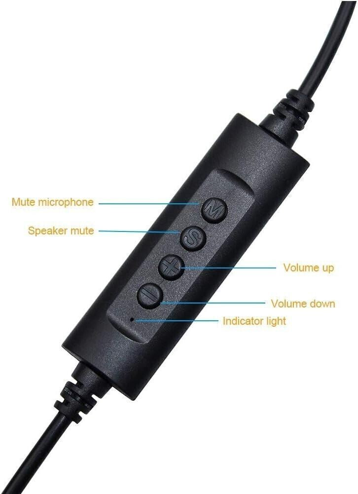 Cuffie USB in PVC con cancellazione del rumore con microfono Ufficio Call