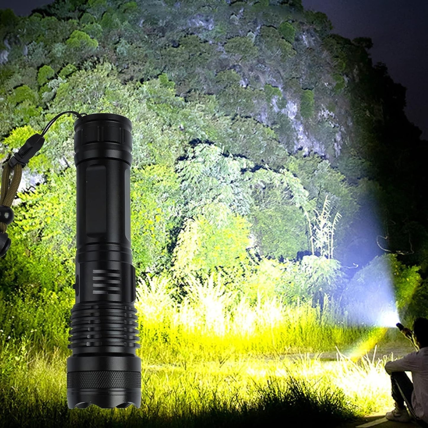 Torcia portatile da esterno Rosvola con batteria integrata 22650 IPX6 impermeabi