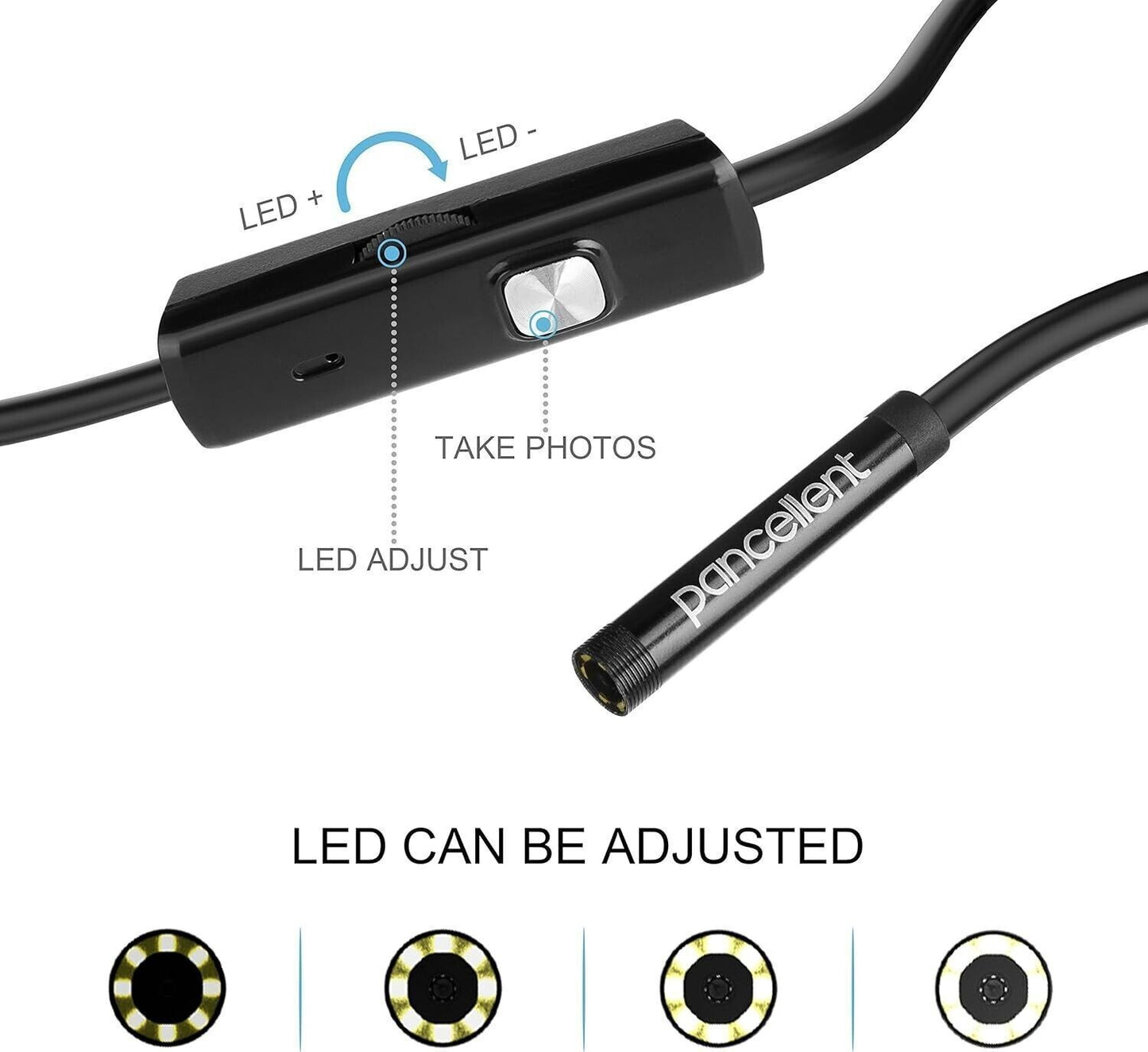 Endoscopio Android 2.0 Megapixel CMOS HD 2 in 1 Impermeabile Periscopio