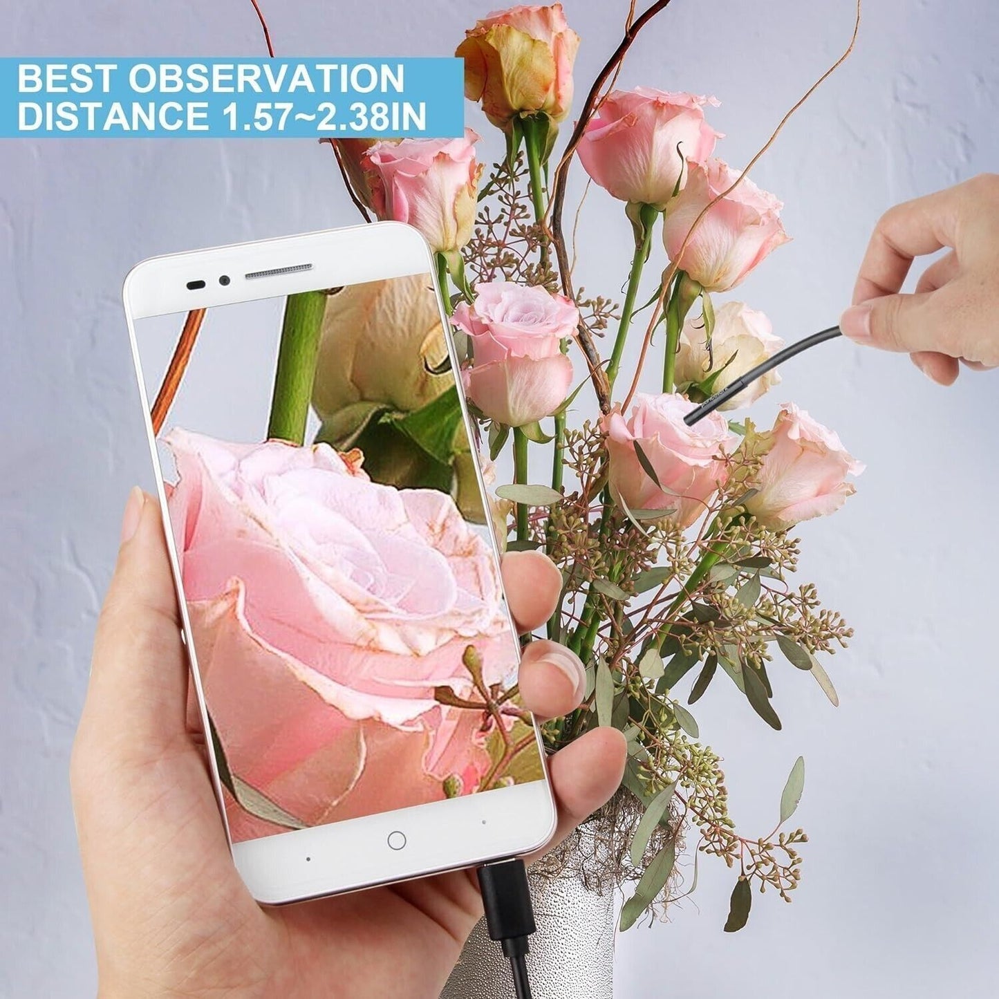 Endoscopio Android 2.0 Megapixel CMOS HD 2 in 1 Impermeabile Periscopio