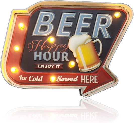 Decorazione da bar, decorazione da parete in metallo, retro stagno vintage