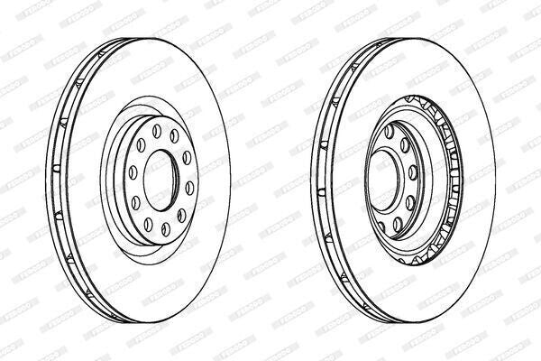 FERODO PREMIER DDF1166C Disco freno per Audi A4 A6 Allroad C5