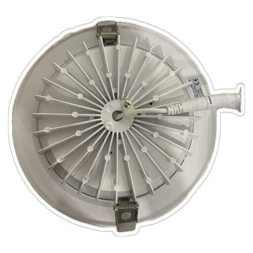 Faretto da incasso 30W telaio rotondo in alluminio bianco, 212 x 52 mm -foro 185