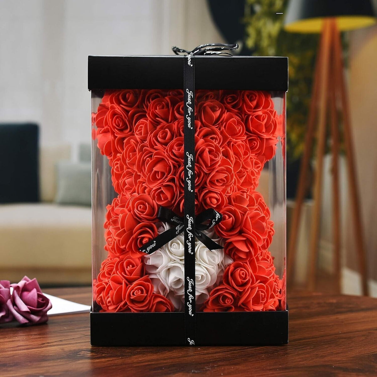 Orsacchiotto rosso con rose, regalo per donne, mamma, ragazze, regalo