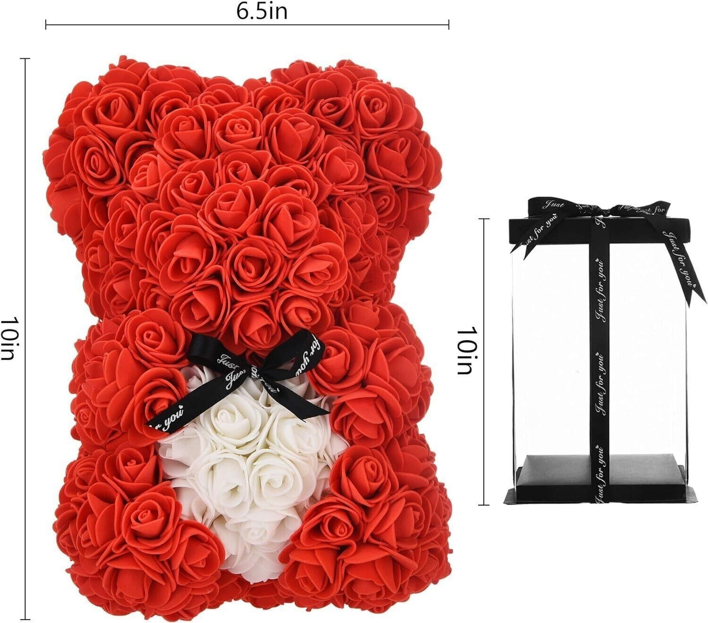 Orsacchiotto rosso con rose, regalo per donne, mamma, ragazze, regalo