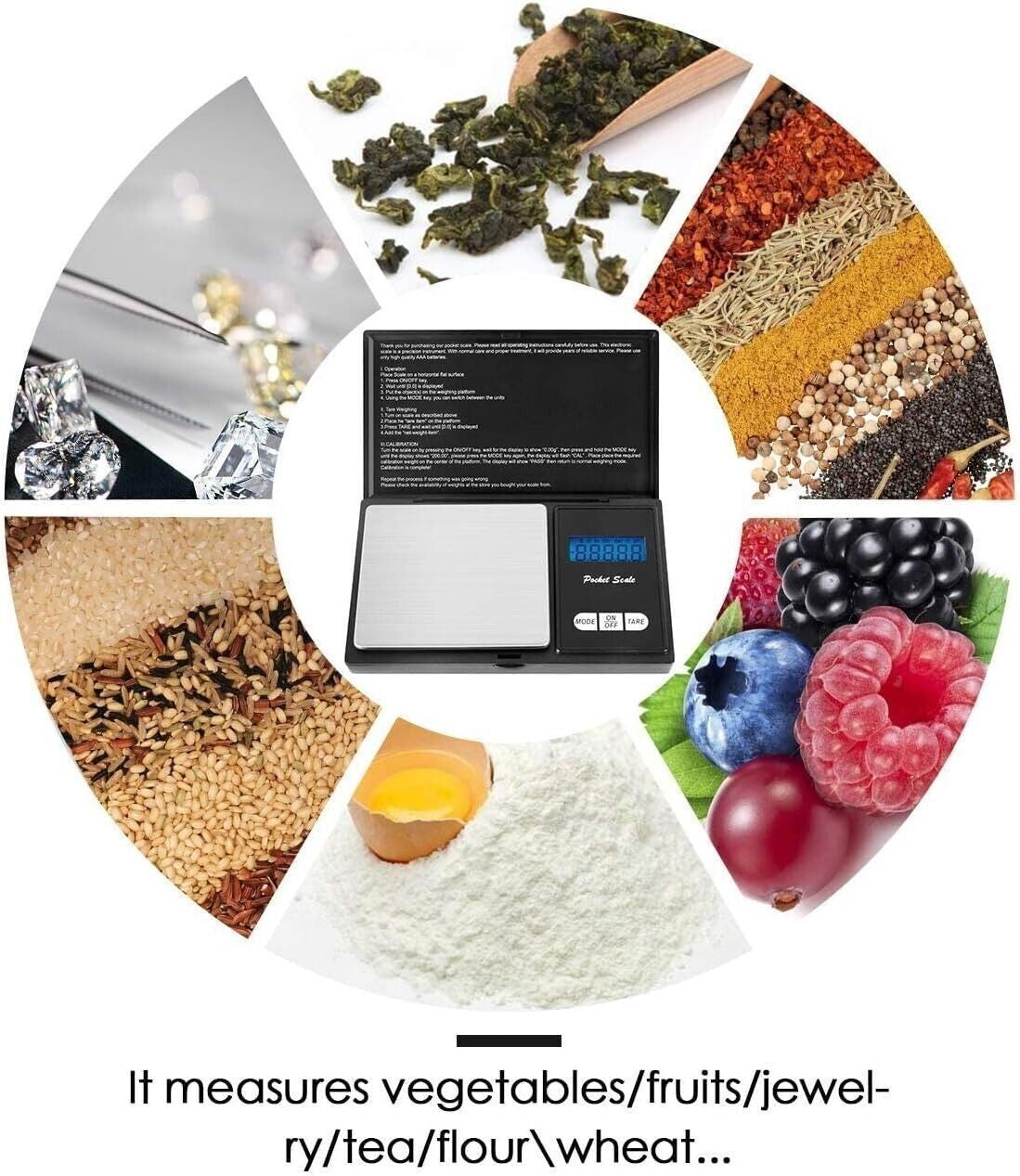 Bilancia Digitale Portatile, Mini Bilancia Bilancino 500gx0.01g Display LCD