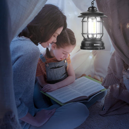 Lanterna da campeggio retrò portatile luce da tenda COB per campeggio
