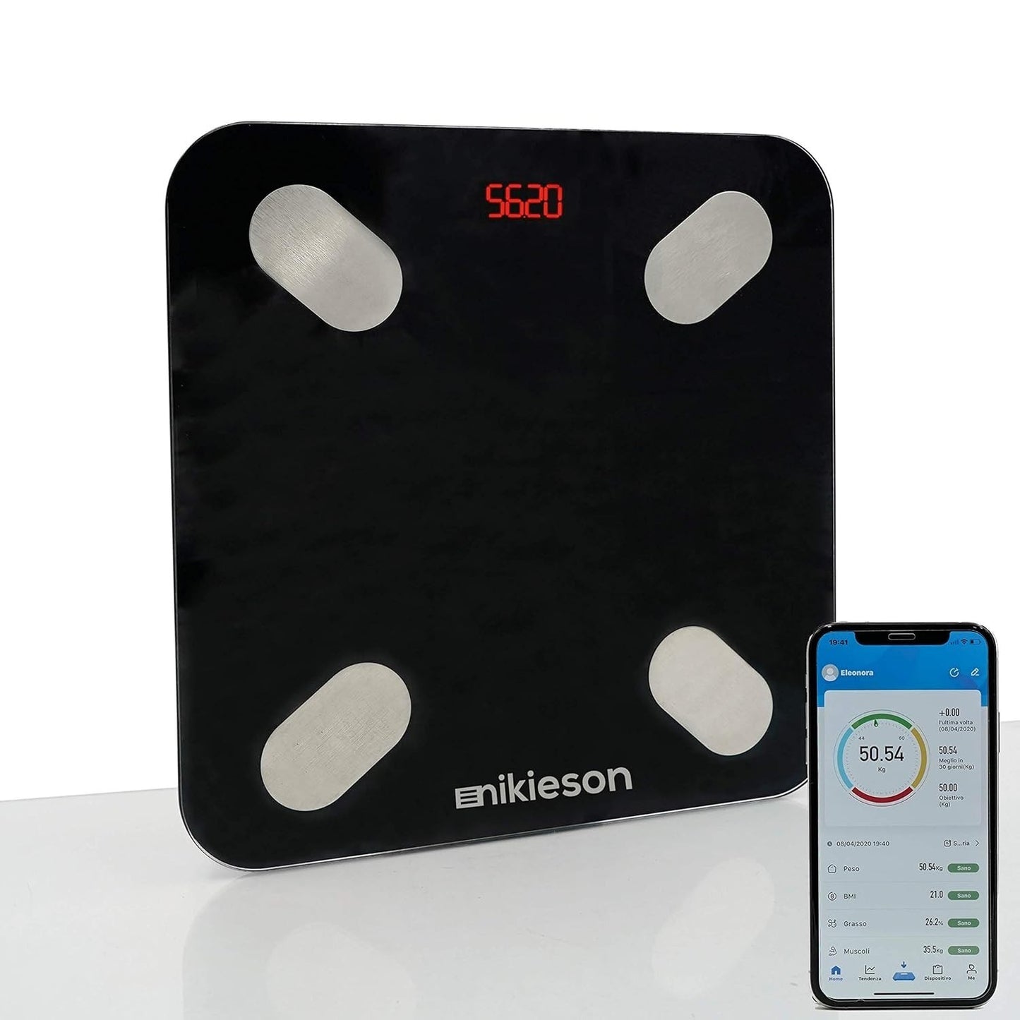 Bilancia impedenziometrica professionale digitale a LED, elettronica Bluetooth