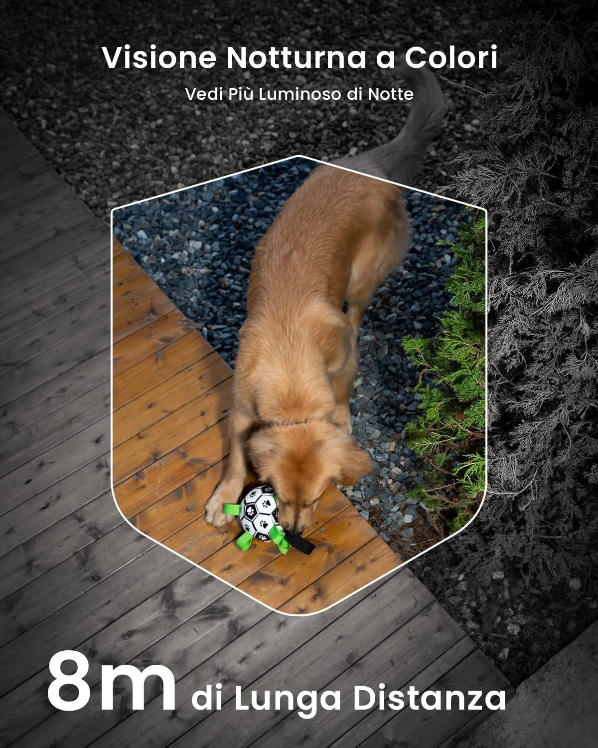 ieGeek 2K Telecamera Wi-Fi Interno/Esterno Batteria Senza Fili