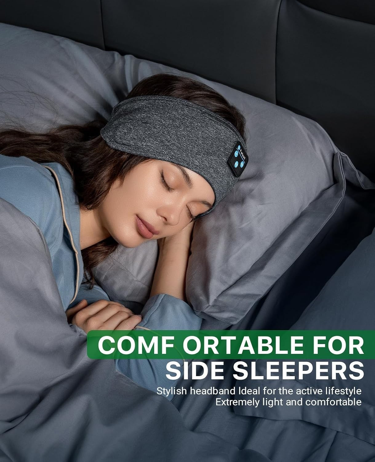 Cuffie Bluetooth auricolari dormienti Cuffie per dormire Bluetooth, morbide elas