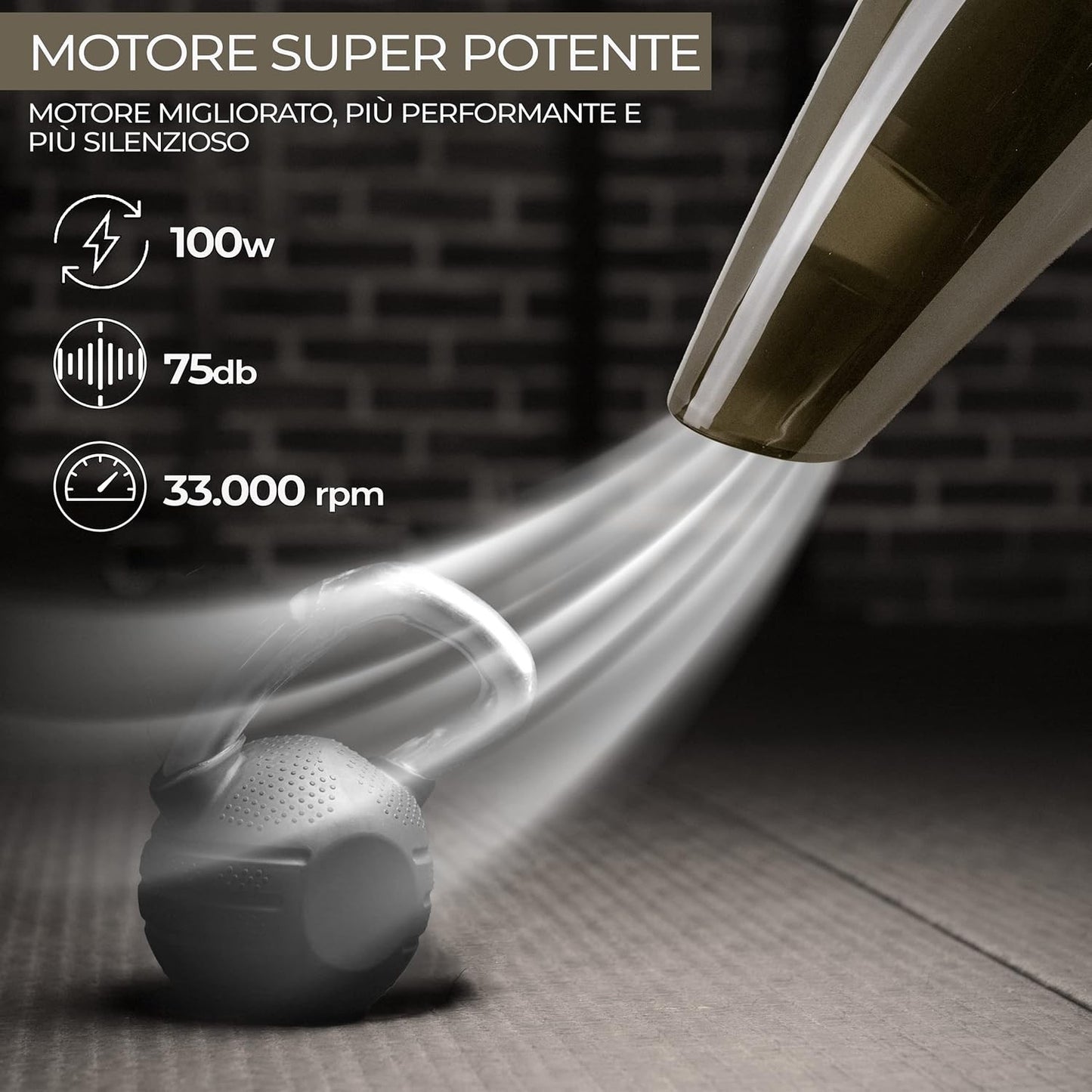 Aspirabriciole e Aspirapolvere Auto 100W | Forza Aspirante 5000PA | Senza Fili