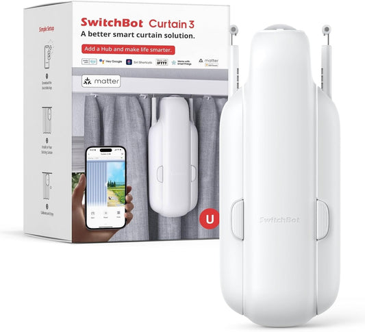 SwitchBot Apri Tende Intelligente - Telecomando Bluetooth con App/Timer