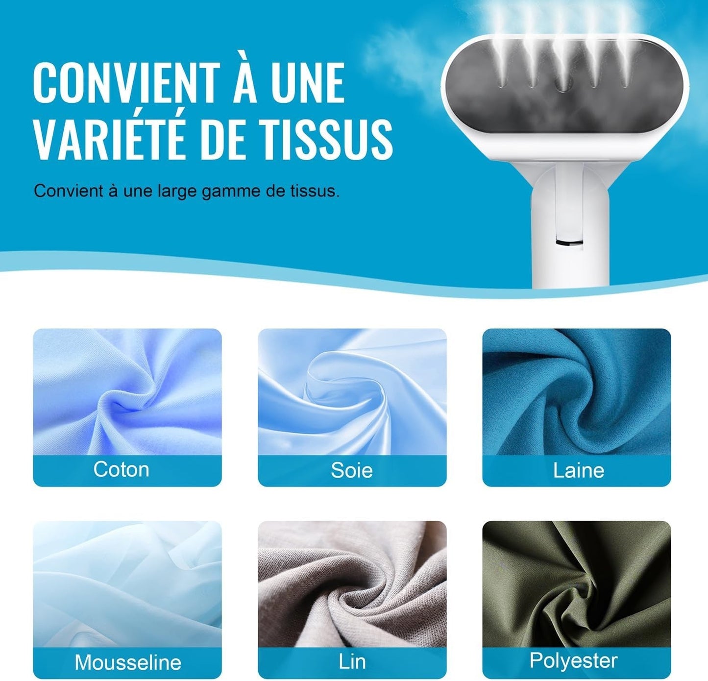 Ferro da stiro Vapore verticale pieghevole  vapore da viaggio leggero portatile.