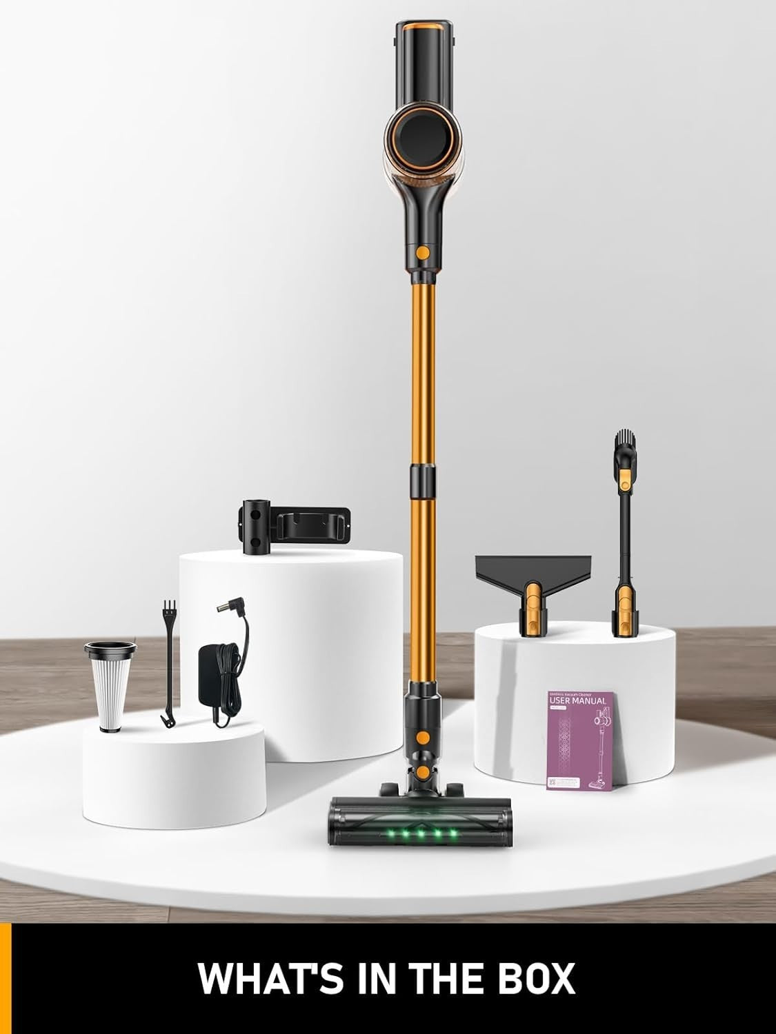 Aspirapolvere Senza Fili 45KPa/500W/45min, Scopa Elettrica Potente a Batteria